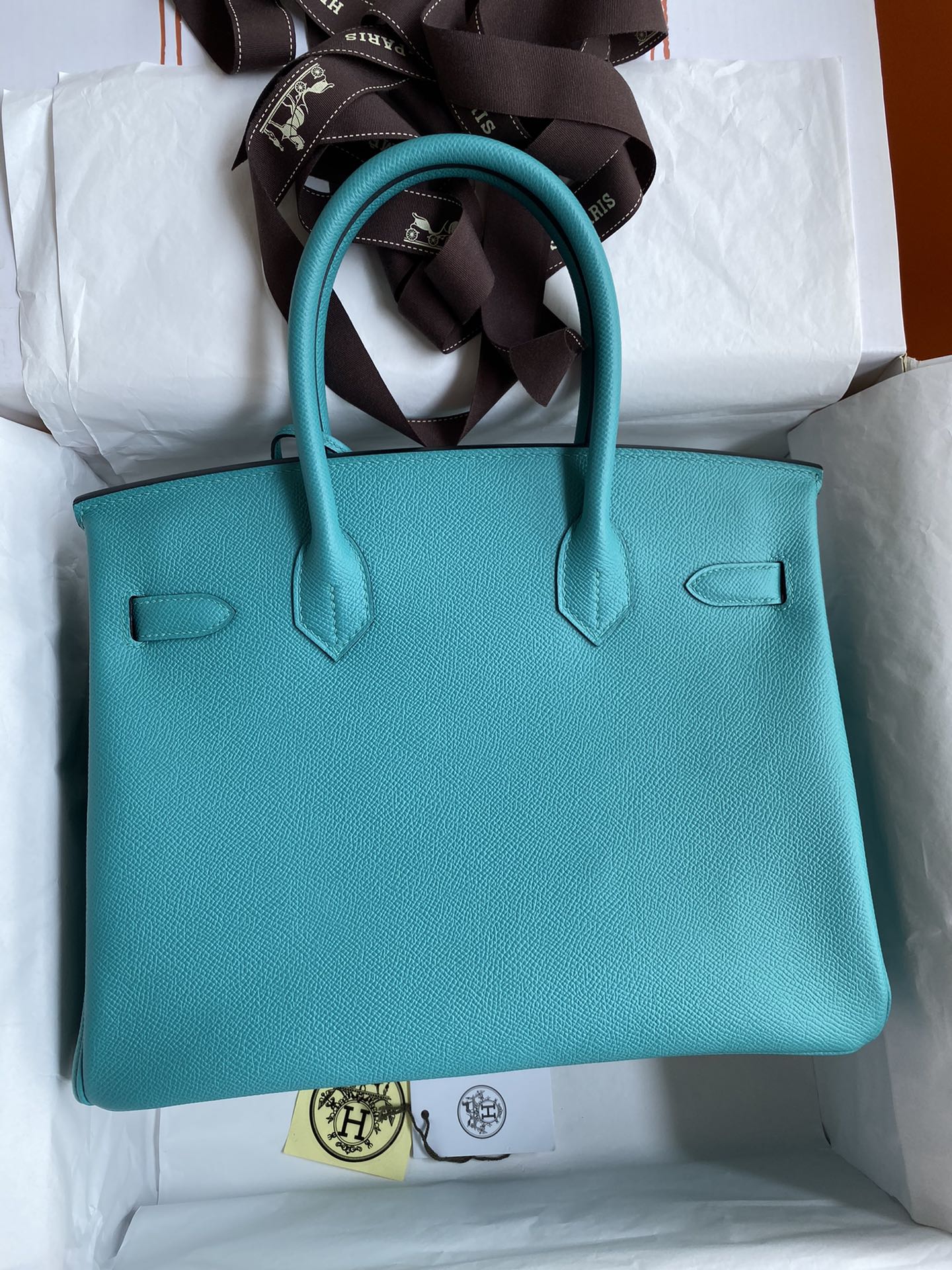 Hermes Birkin 35CM Epsom Leather Handbag Turquoise